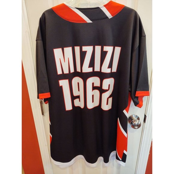 Mizizi Trinidad Tobago 5XL Baseball Jersey Black 1962 Short Sleeve Caribbean - Picture 2 of 7
